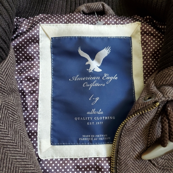 New American Eagle Outfitters Wool Blend Toggle Jacket Bomber Women’s Size L - Picture 4 of 9